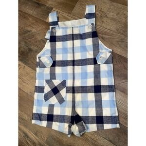 Hannah Kate Boys Jon Jon 4T BLUE PLAID COTTON